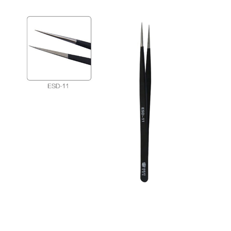 Best 9Pcs Precision Tweezers Set Anti-Slip Metal Tweezers Kit Multi-Standard Tweezers for Lab, Electronics, Jewelry