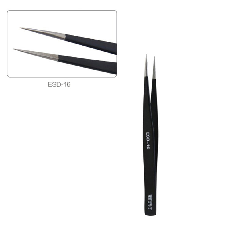 Best 9Pcs Precision Tweezers Set Anti-Slip Metal Tweezers Kit Multi-Standard Tweezers for Lab, Electronics, Jewelry