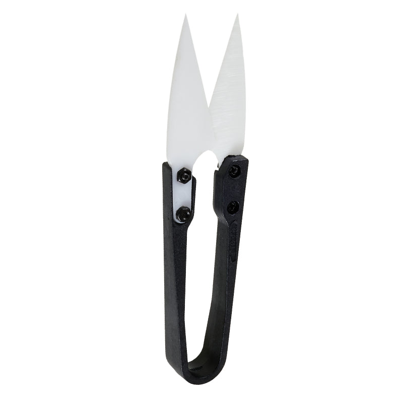 Uniqkart U-Shape Ceramic Scissors Plastic + Metal Anti-static Scissors for Cell Phone Repair