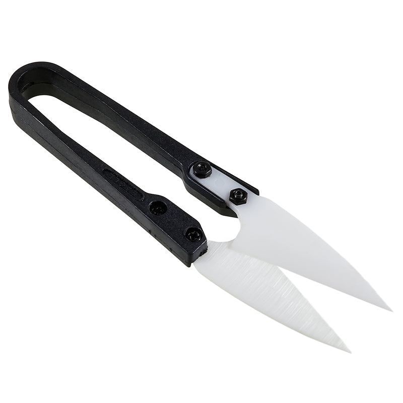 Uniqkart U-Shape Ceramic Scissors Plastic + Metal Anti-static Scissors for Cell Phone Repair