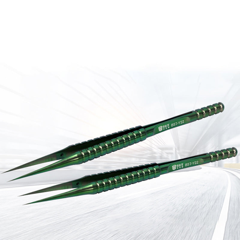 Uniqkart BST-Y22 Titanium Alloy Fine Tip Straight Tweezers Electronic Device Repair Tool