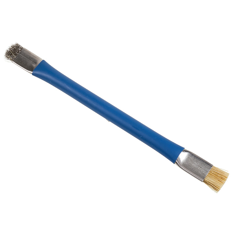 Uniqkart Double-Head Brush Steel Wire Bristle Glue Removal Cleaning Brush Phone Repair Tool