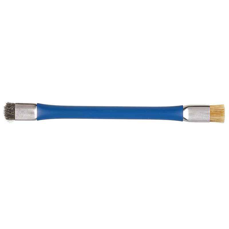 Uniqkart Double-Head Brush Steel Wire Bristle Glue Removal Cleaning Brush Phone Repair Tool