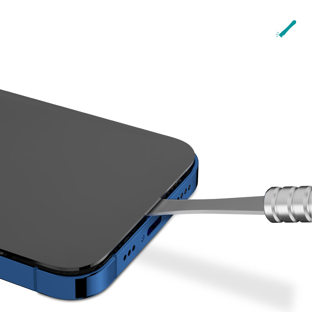 Uniqkart BST-75 Stainless Steel Round Handle Tin Scraper Pry Bar Phone Tablet Repair Tool