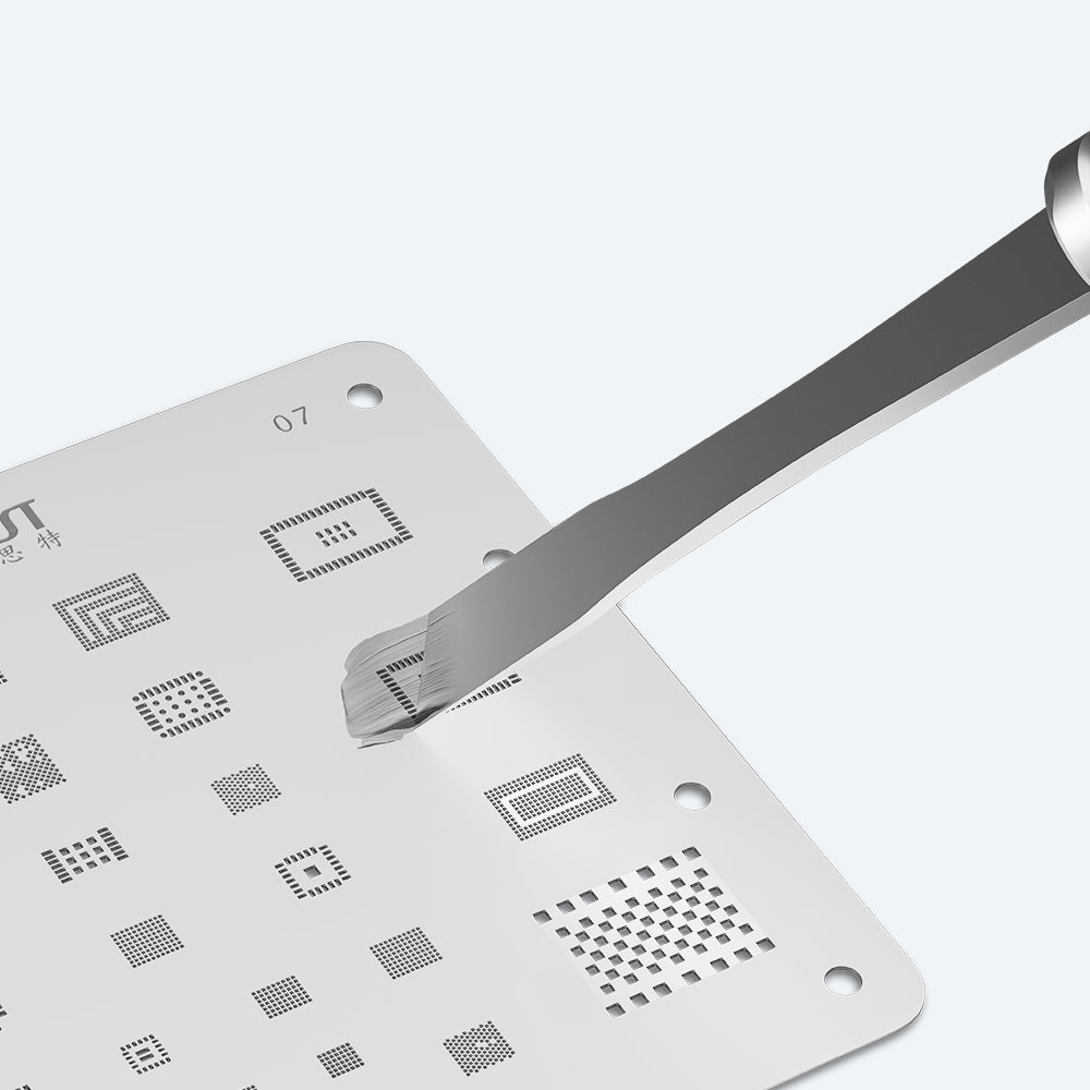 Uniqkart BST-75 Stainless Steel Round Handle Tin Scraper Pry Bar Phone Tablet Repair Tool