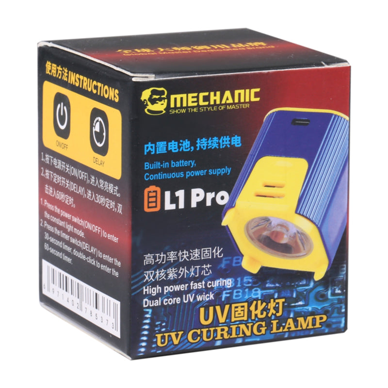 Mechanic L1 Pro UV LED Glue Curing Lamp Rechargeable Fast Speed Glue Dryer UV Curing Lamp