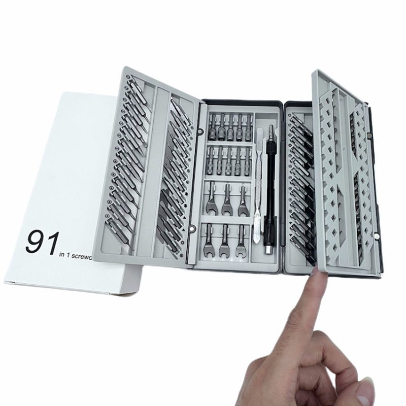 91-in-1 Screwdriver Kit Cr-Mo Steel Precision Screwdriver Phone Laptop Repairing Tools Set