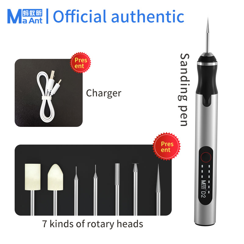 MA ANT D2 Intelligent Electric Polishing Pen Handheld Sharpening Pen with 3 Gear