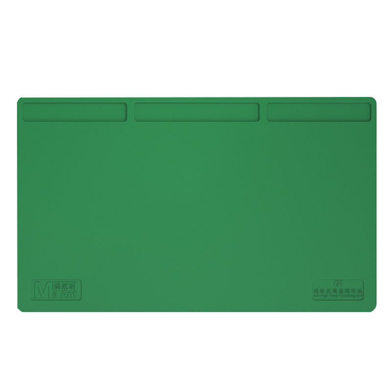 G1 500x300mm Silicone High-Temperature Resistant Insulation Pad for Mobile Phone Anti-Static Mat - Green
