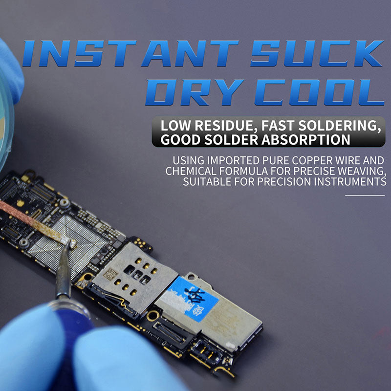 Solder Wick Remover No-Clean Desoldering Wire Desoldering Braid BGA Soldering Suction Wire - MY-1015