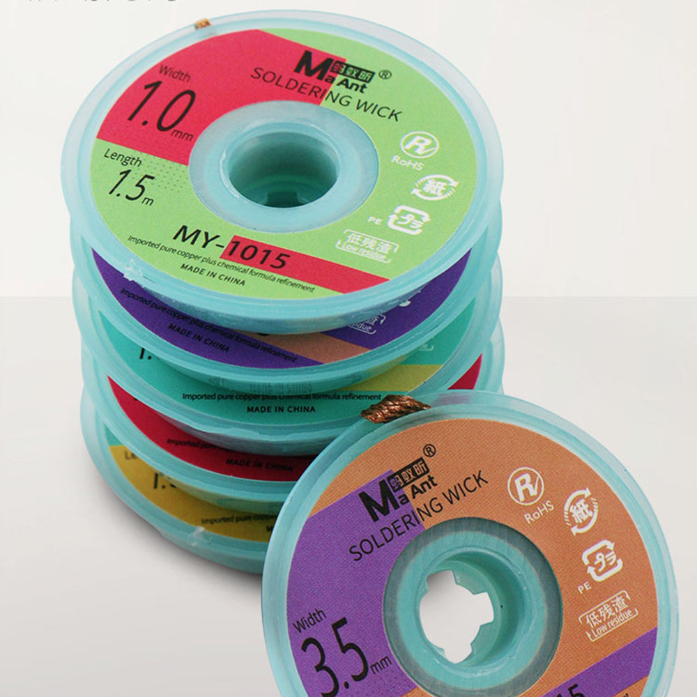Solder Wick Remover No-Clean Desoldering Wire Desoldering Braid BGA Soldering Suction Wire - MY-1015