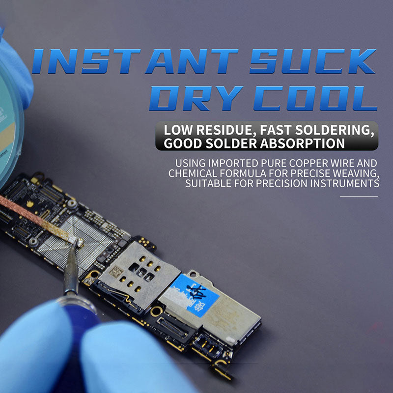 No-Clean Solder Wick Remover Desoldering Wire Desoldering Braid BGA Soldering Suction Wire - MY-3515