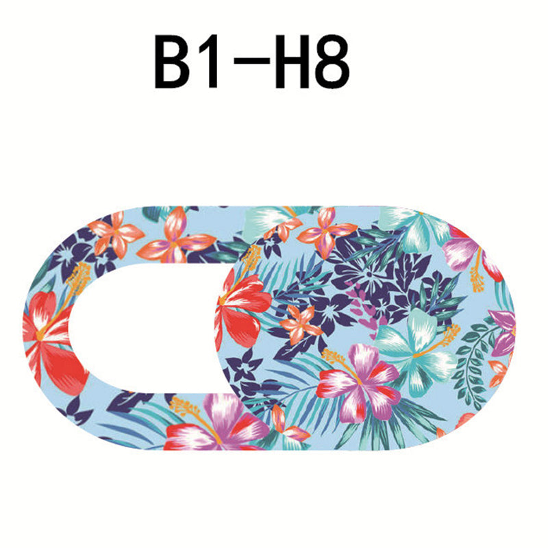 Stylish Flower Pattern Webcam Cover Privacy Protection Laptop Tablet Phone Camera Slider Cover - B1-H8