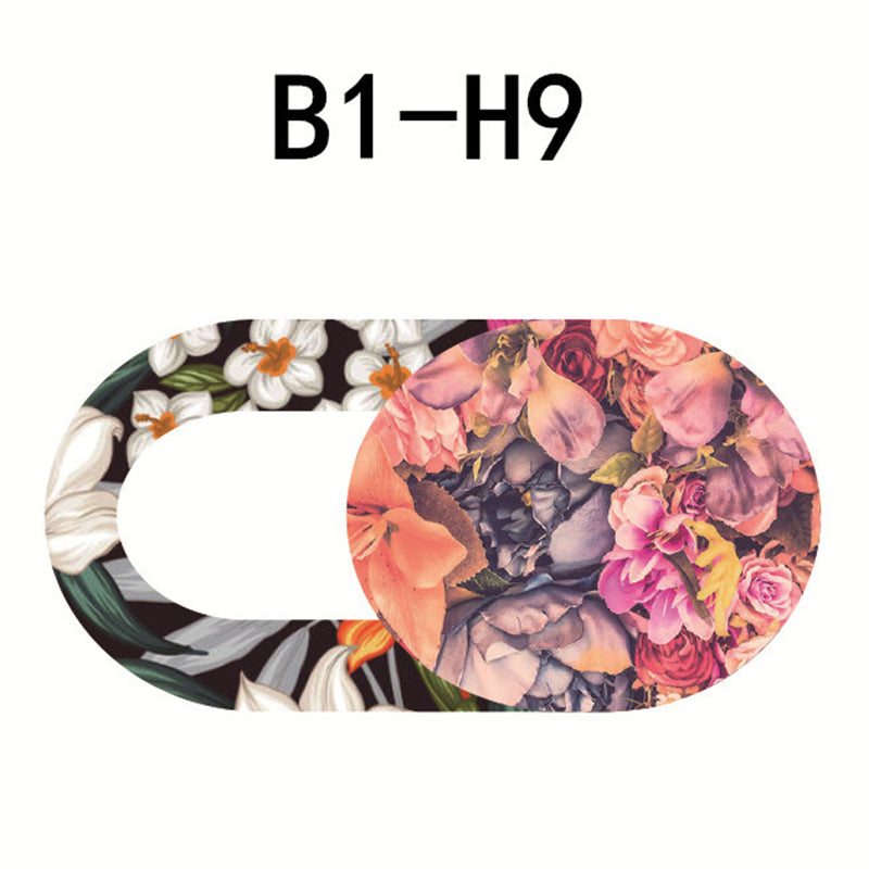 Stylish Flower Pattern Webcam Cover Privacy Protection Laptop Tablet Phone Camera Slider Cover - B1-H9