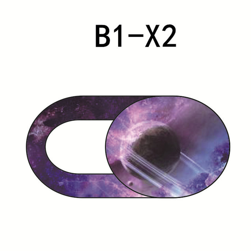 Starry Sky Pattern Webcam Cover Laptop Tablet Camera Slider Cover Privacy Protection Cap - B1-X2