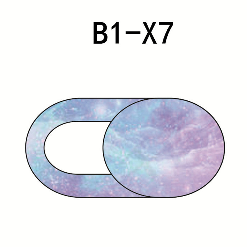 Starry Sky Pattern Webcam Cover Laptop Tablet Camera Slider Cover Privacy Protection Cap - B1-X7
