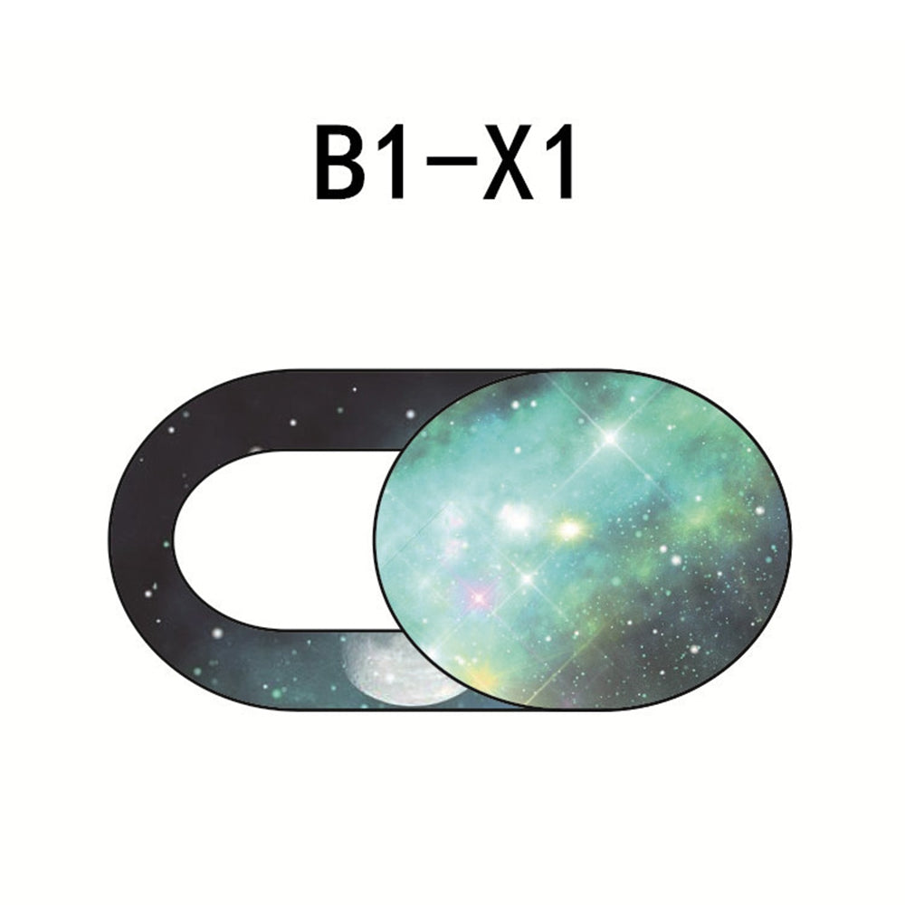 6Pcs / Set Starry Sky Pattern Webcam Cover Anti-spy Laptop Tablet Camera Slider Privacy Protection Sticker