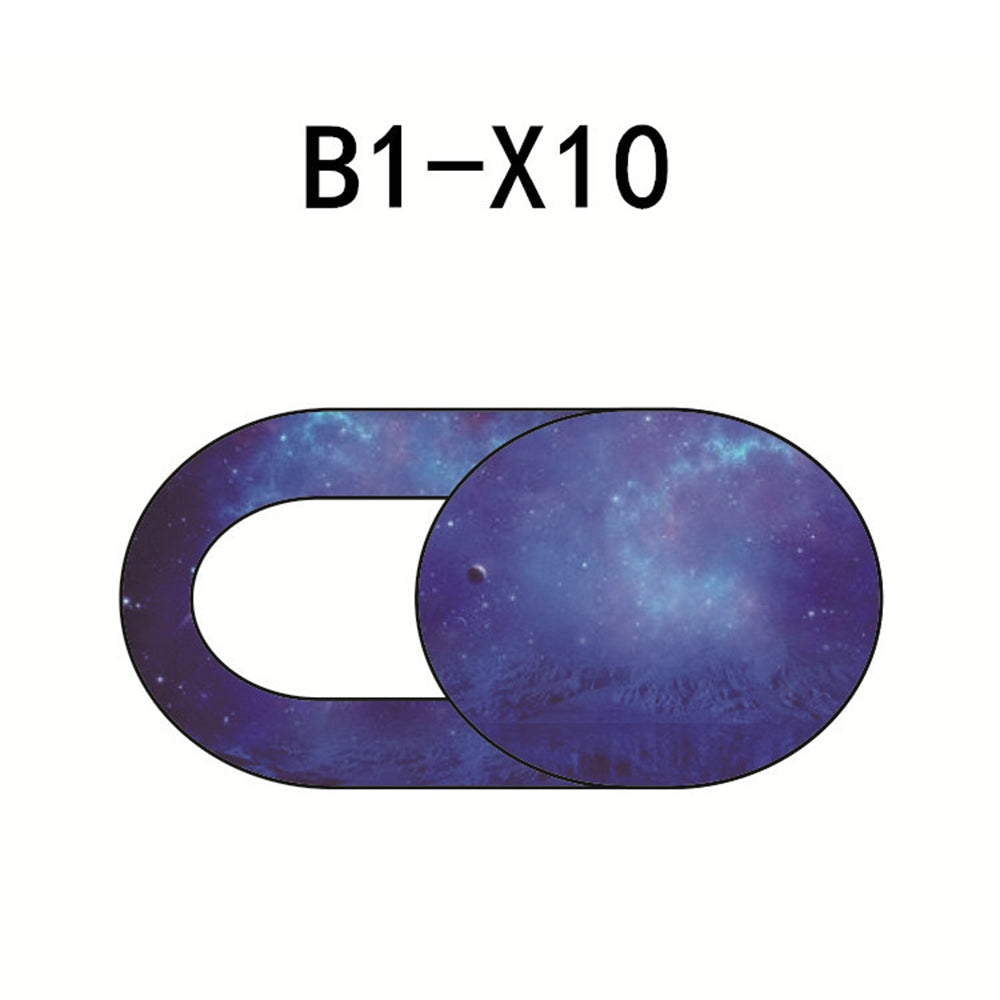 6Pcs / Set Starry Sky Pattern Webcam Cover Anti-spy Laptop Tablet Camera Slider Privacy Protection Sticker