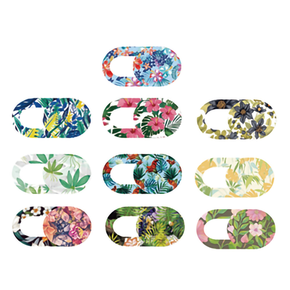 10Pcs / Set Flower Pattern Laptop Tablet Camera Cover Privacy Protection Webcam Slider Lid