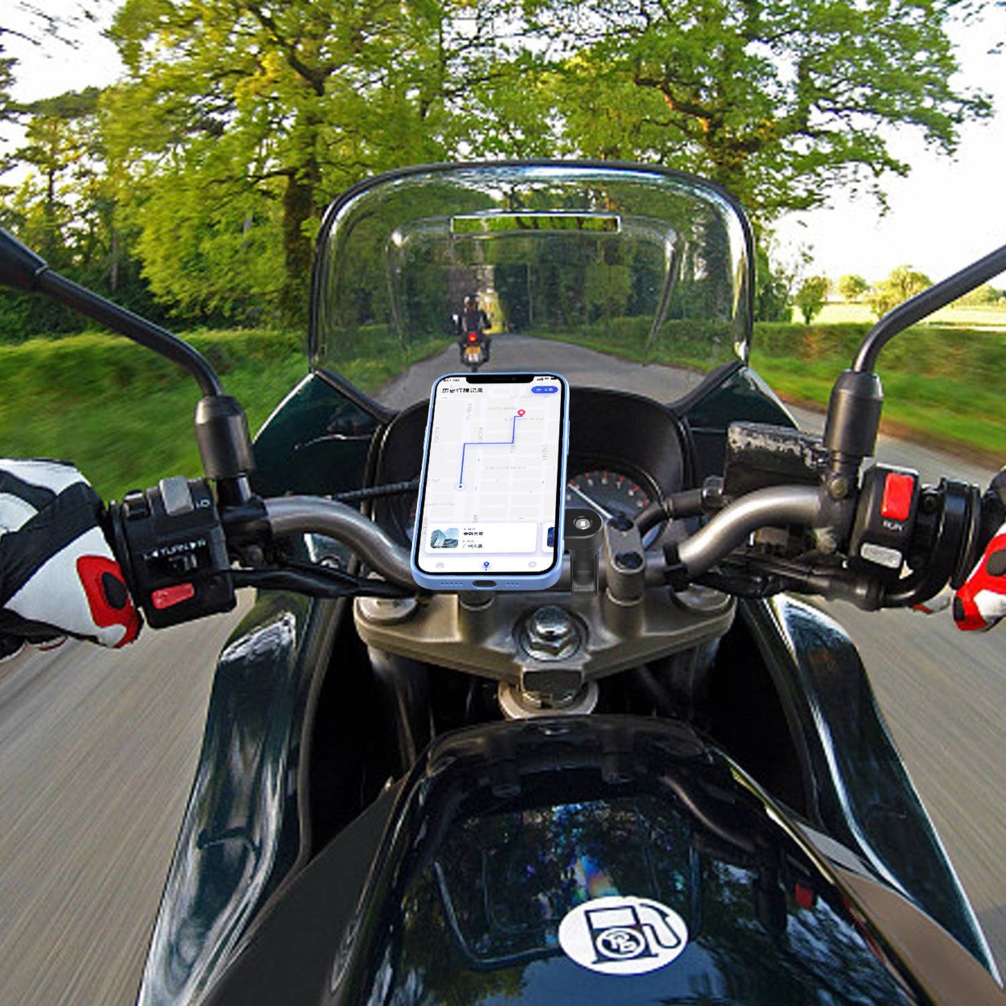 HL-148A Motorcycle Handlebar Phone Holder Universal Magnetic Bicycle Cell Phones Bracket for Convenient GPS