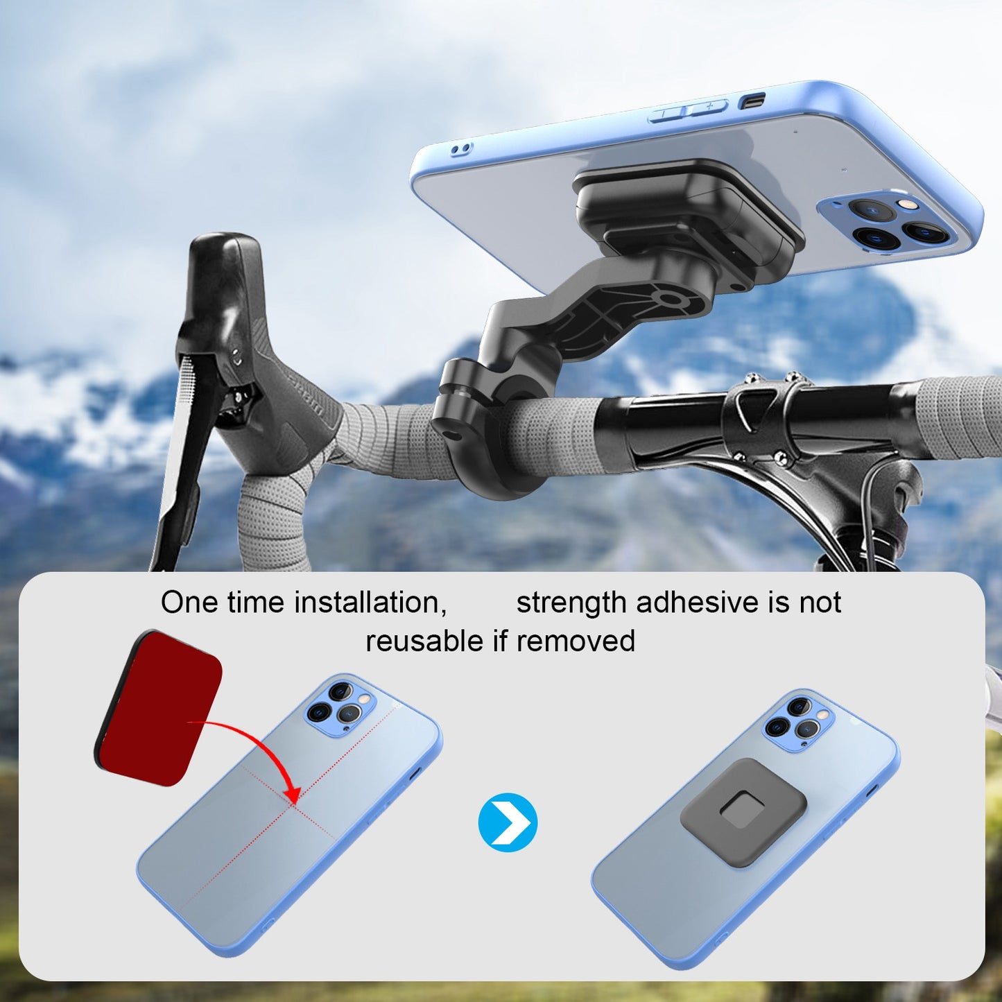 HL-148A Motorbike Rearview Mirror Smartphone Holder Bracket Magnetic Rotation GPS Motorcycle Phone Mount