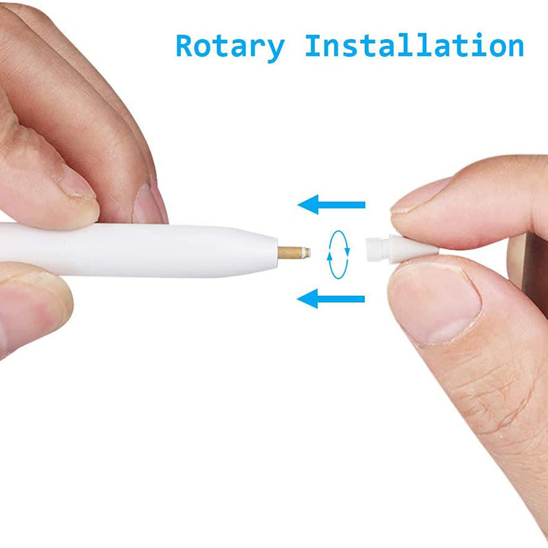 Smooth Writing Capacitive Stylus Tip for Apple Pencil 1st / 2nd Gen Replacement Sensitive Pencil Nibs - White