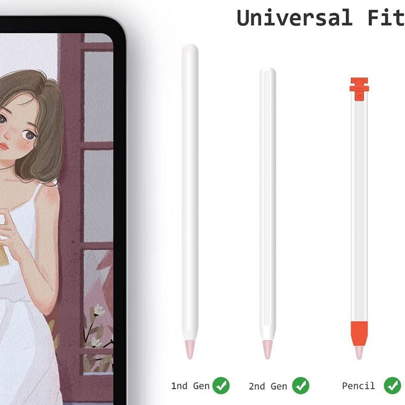 Smooth Writing Capacitive Stylus Tip for Apple Pencil 1st / 2nd Gen Replacement Sensitive Pencil Nibs - Rose