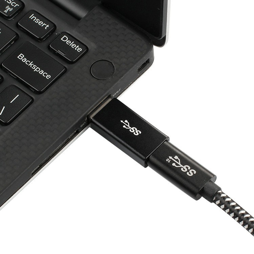 Aluminum Alloy USB 3.1 Type-C Female to USB A Male Adapter Data Sync Converter - Silver