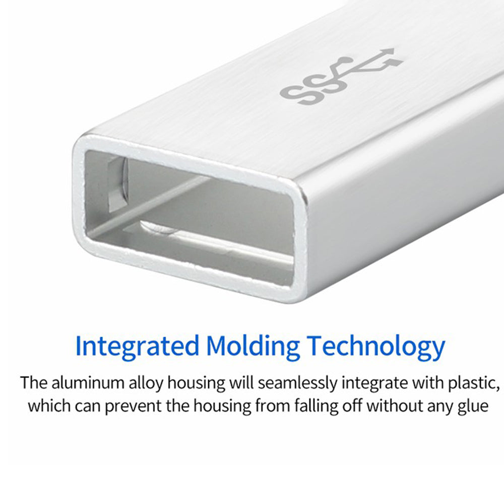 Aluminum Alloy USB 3.1 Type-C Female to USB A Male Adapter Data Sync Converter - Silver