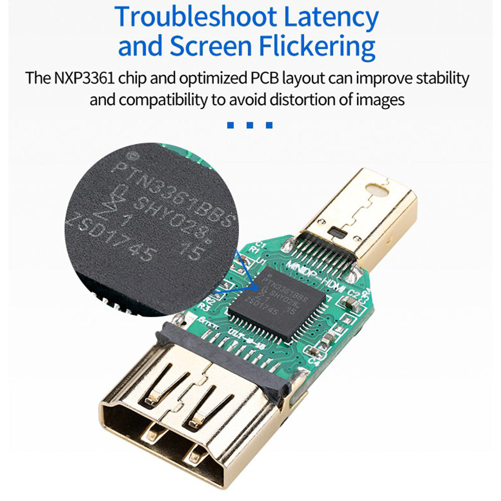 Mini DP Male to HDMI Female Adapter Gold-plated Connector Converter 1080P High-speed Data Sync Transfer