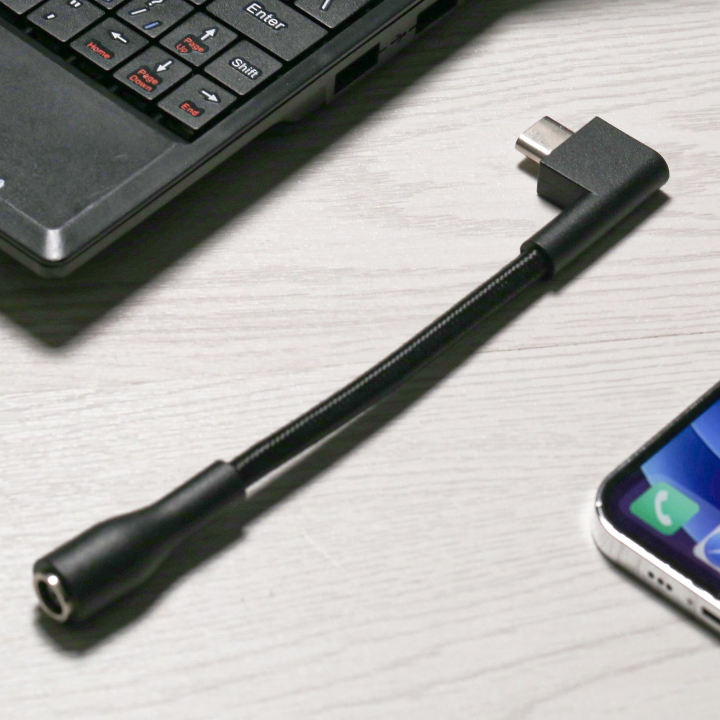 DC7.4 x 5.0mm Female to Razer Port Power Cord Adapter Cable Metal Connector Converter Cord