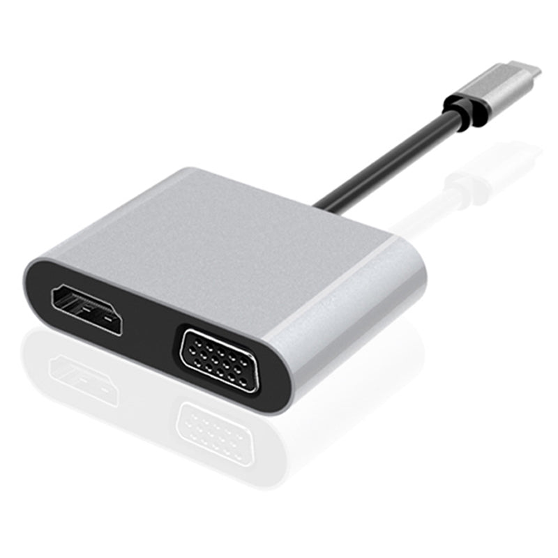 4 in 1 USB C Hub Adapter Cable High-speed Data Sync Multi-port Portable Converter Support HDMI/USB 3.0/VGA/USB-C PD