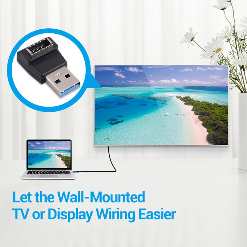 Type E Female to USB 3.0 Male Converter Extension Adapter for PC Motherboard