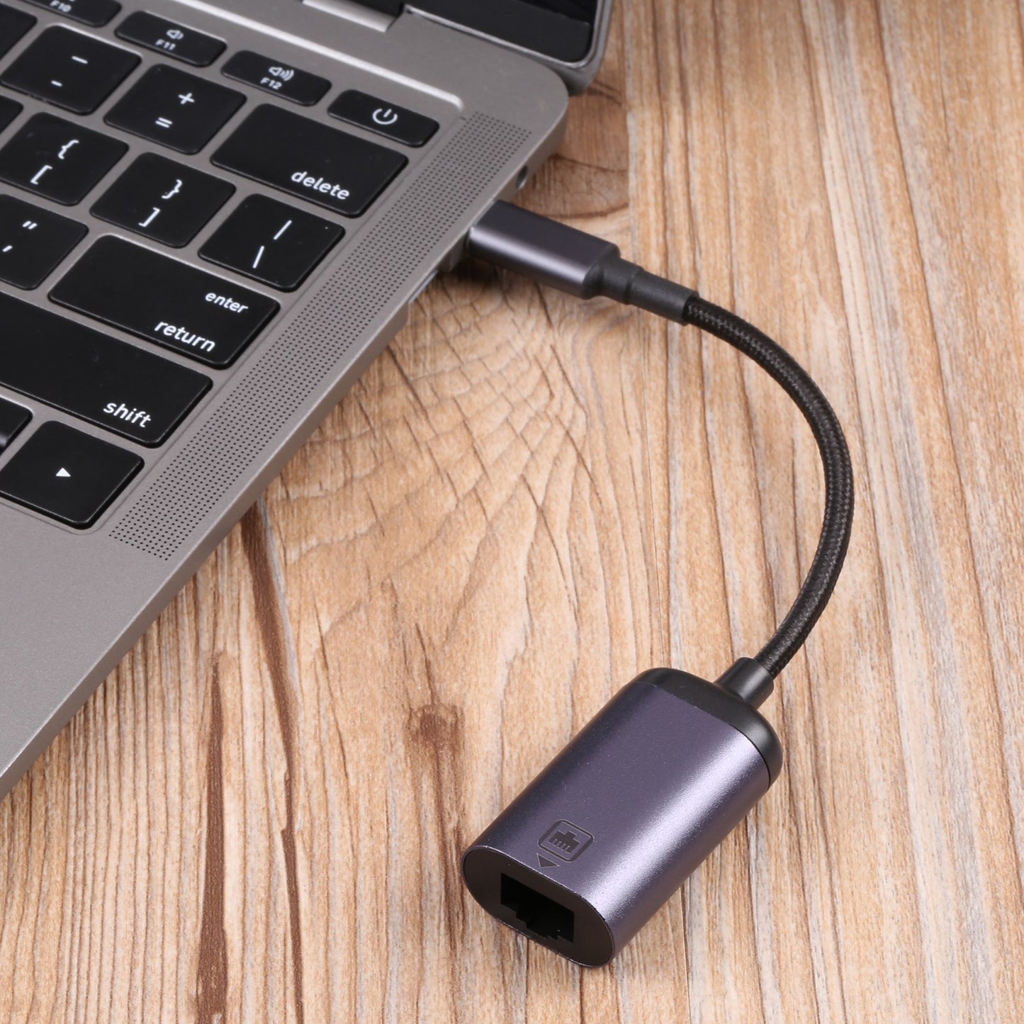 Type-C Male to 100M RJ45 Female Adapter Cable Portable Converter with Two Modes Compatible with Mobile Phone Computer TV Monitor