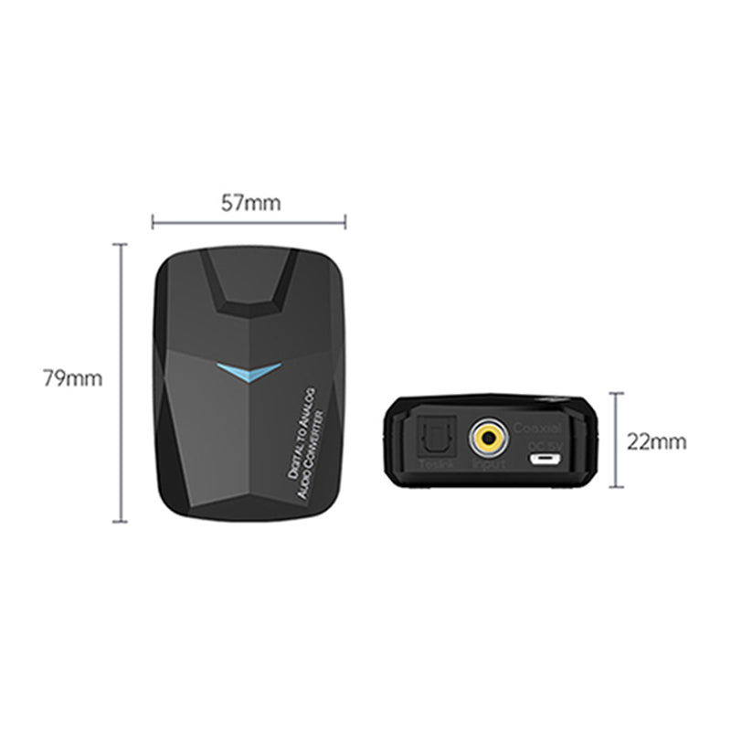 Bluetooth 5.0 Audio Adapter Receiver Digital to Analog Fiber Optic Coaxial Audio Converter