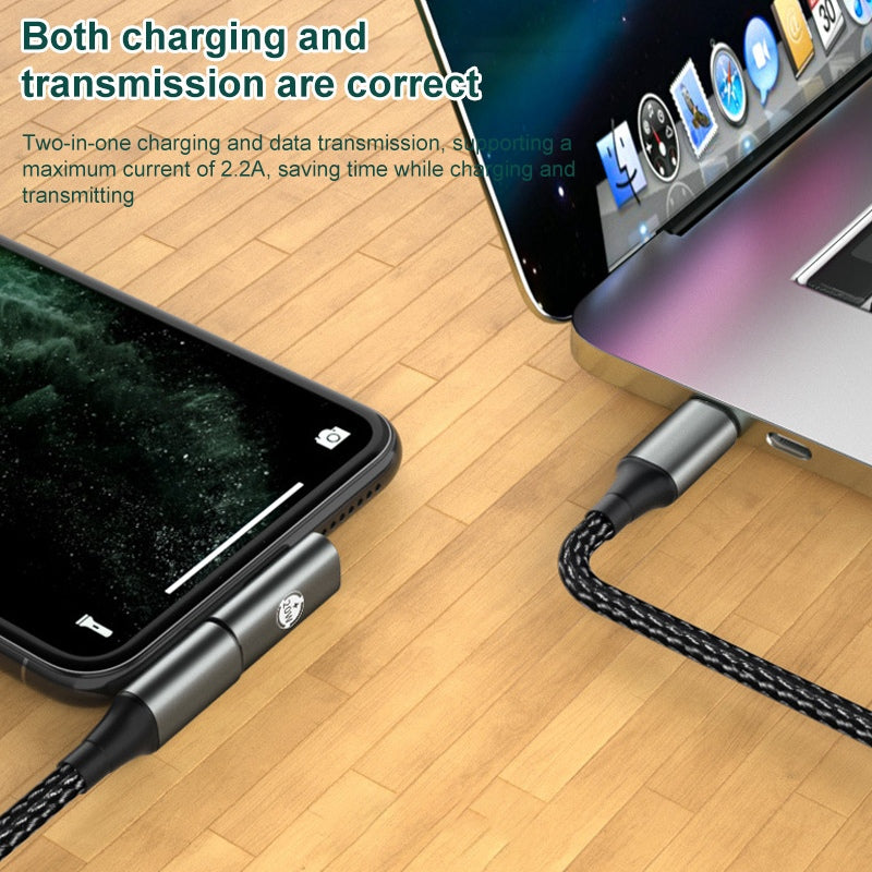 20W 8 Pin Lightning Male to Type-C Female Converter Elbow Fast Charging Adapter Connector