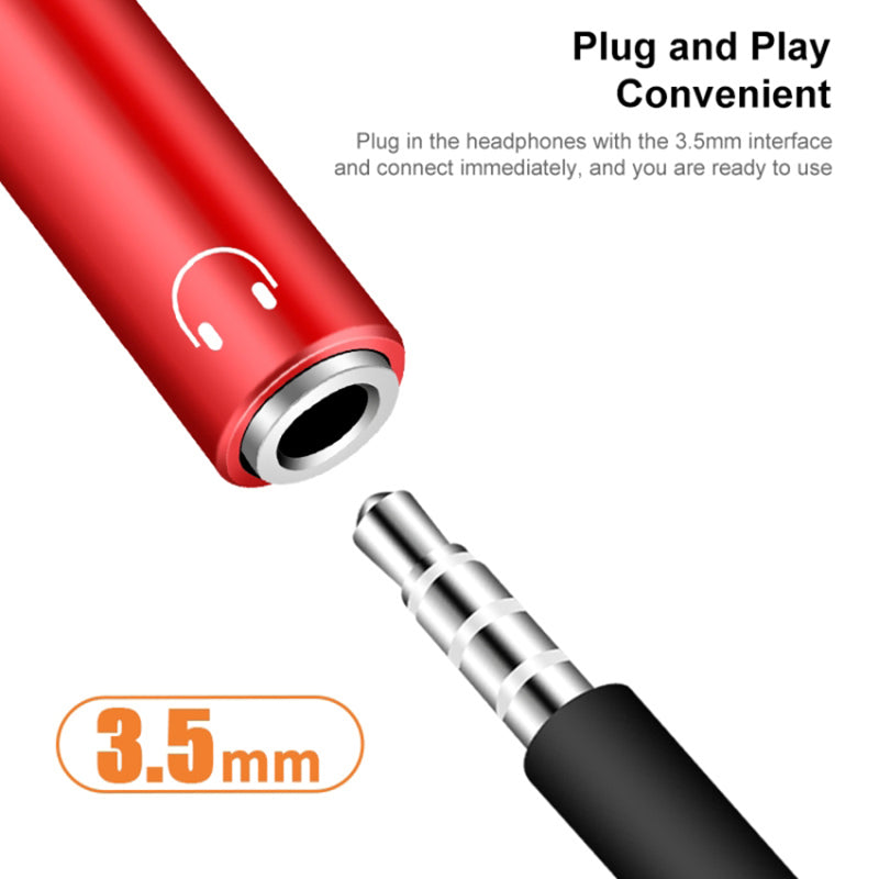 2-in-1 Type-C Male to PD 60W Type-C Charging + 3.5mm Audio Female Headphone Adapter Splitter - Silver