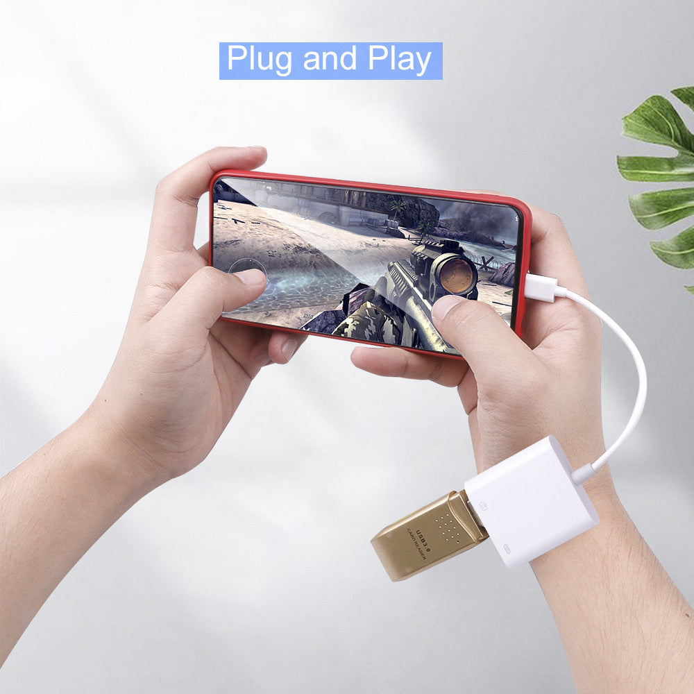 2 in 1 Type-C to USB 3.0 Female OTG Adapter Cable with 24W PD Charging Port for Mouse Keyboard USB Flash Drive Camera Card Reader