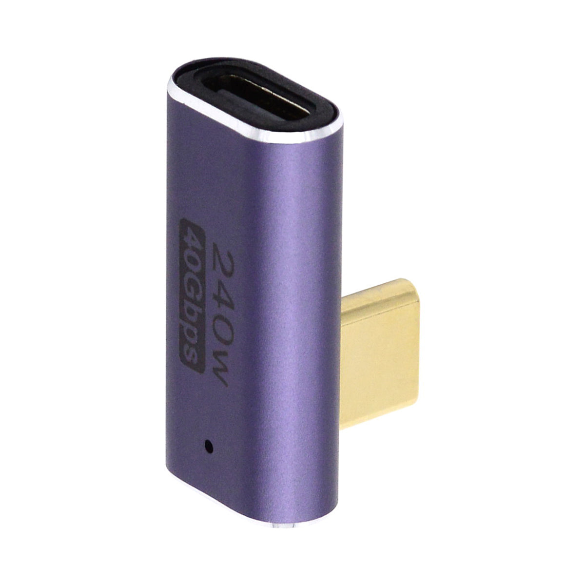 240W Type-C Female to Male Angled Mini Adapter 40Gbps Converter Support 8K Audio Transmission