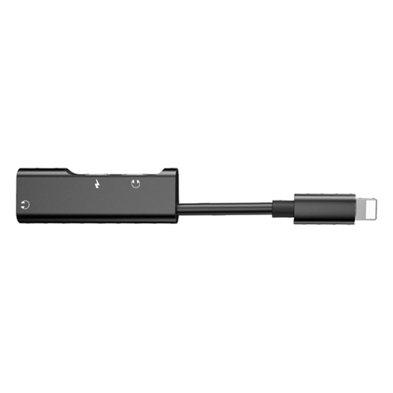 Uniqkart YAU13 Lightning to 3.5mm AUX+Dual Lightning Adapter Splitter Audio Converter AUX Cable Support Charging / Music