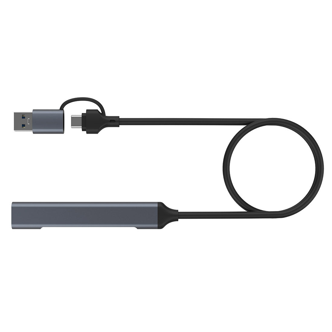 2-in-1 USB-C / USB-A HUB Adapter for Laptop 4-Port USB2.0 3.0 Splitter Docking Station for Mouse, Keyboard