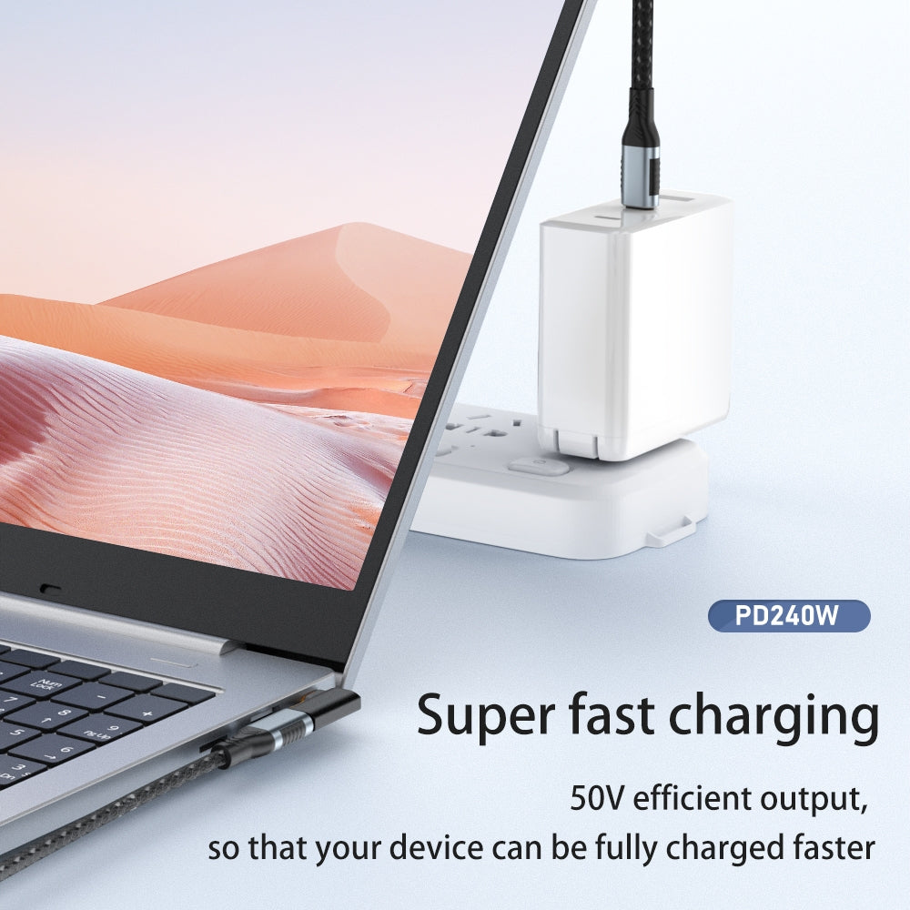 40Gbps 240W Fast Charging USB C Extender Adapter Type-C Male to Female Straight Converter