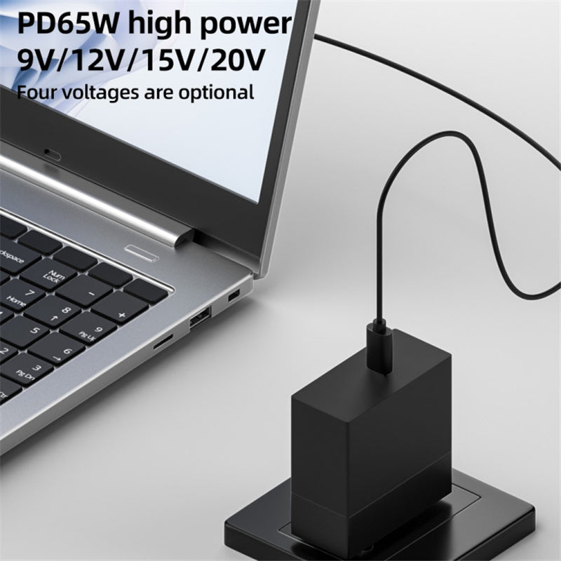 USB-C to DC Power Cable 9V 5.5 x 2.1mm PVC Power Cord Adapter for Routers, Cameras, TV Box, Desk Lamps