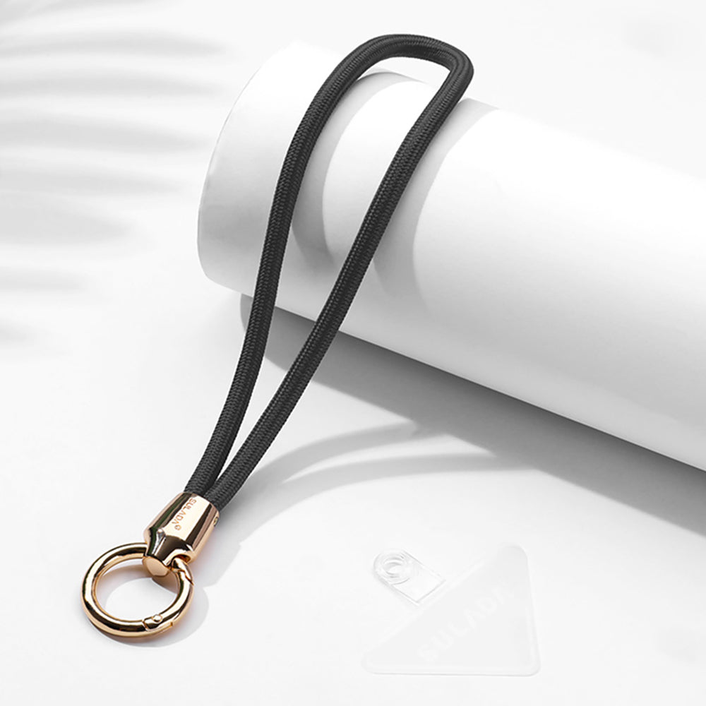 Uniqkart Cell Phone Lanyard Nylon Phone Tether Safety Strap Smartphone Wrist Strap with Key Chain Holder / Patch, Short Style - 4