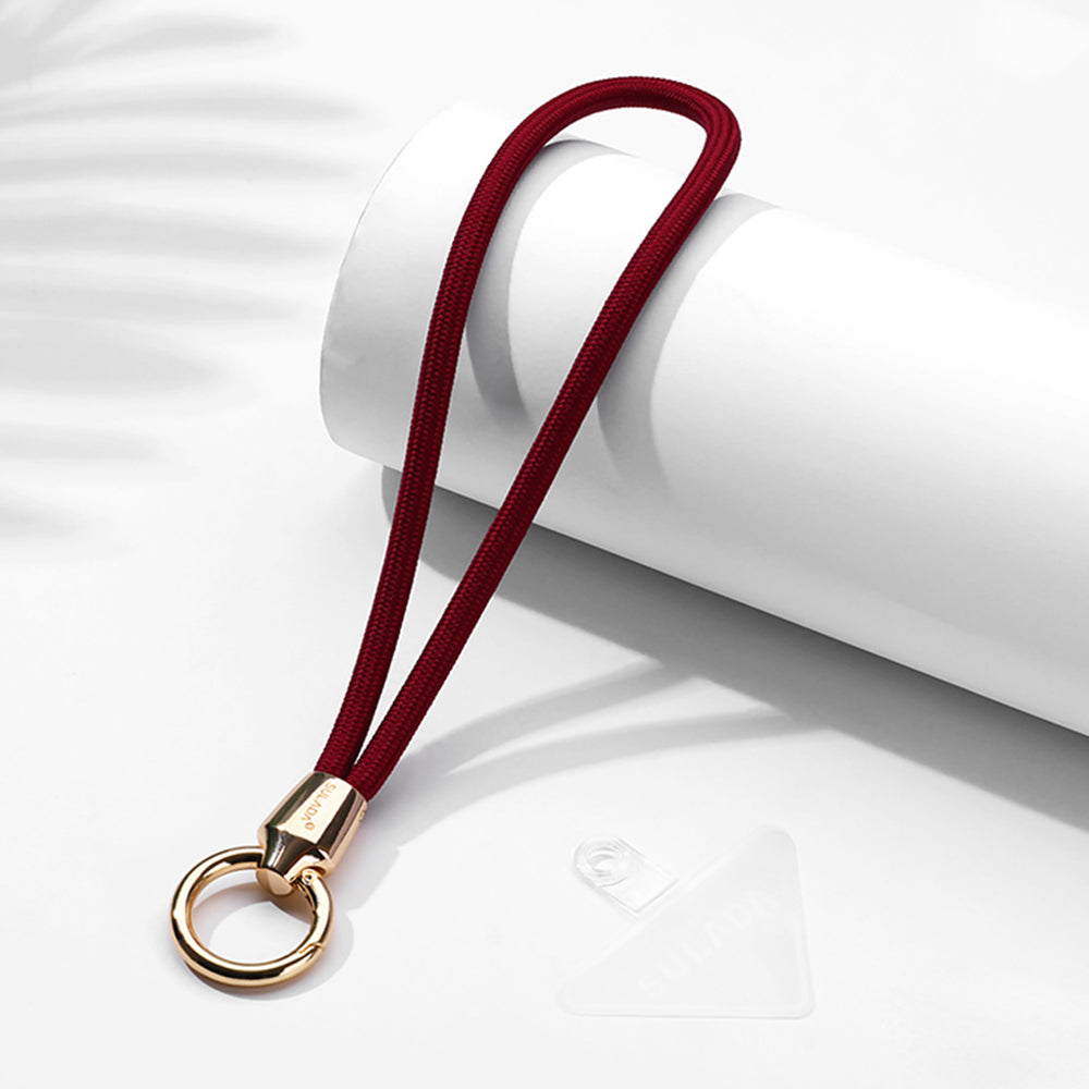 Uniqkart Cell Phone Lanyard Nylon Phone Tether Safety Strap Smartphone Wrist Strap with Key Chain Holder / Patch, Short Style - 5