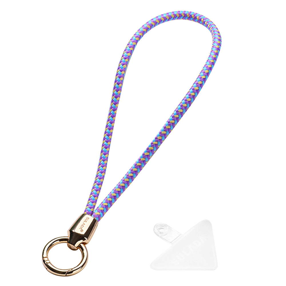 Uniqkart Cell Phone Lanyard Nylon Phone Tether Safety Strap Smartphone Wrist Strap with Key Chain Holder / Patch, Short Style - 8