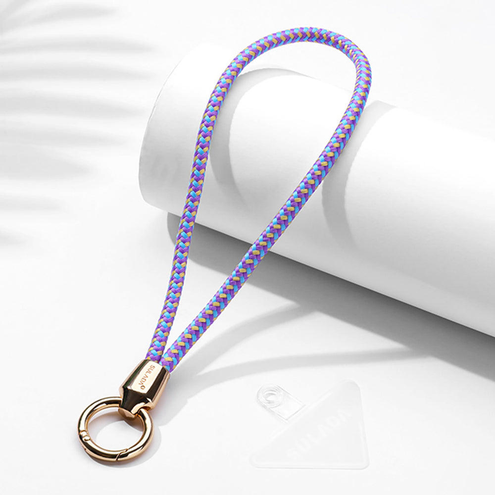 Uniqkart Cell Phone Lanyard Nylon Phone Tether Safety Strap Smartphone Wrist Strap with Key Chain Holder / Patch, Short Style - 8