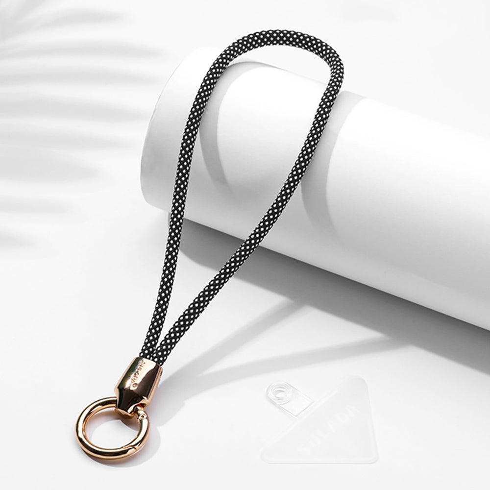 Uniqkart Cell Phone Lanyard Nylon Phone Tether Safety Strap Smartphone Wrist Strap with Key Chain Holder / Patch, Short Style - 12