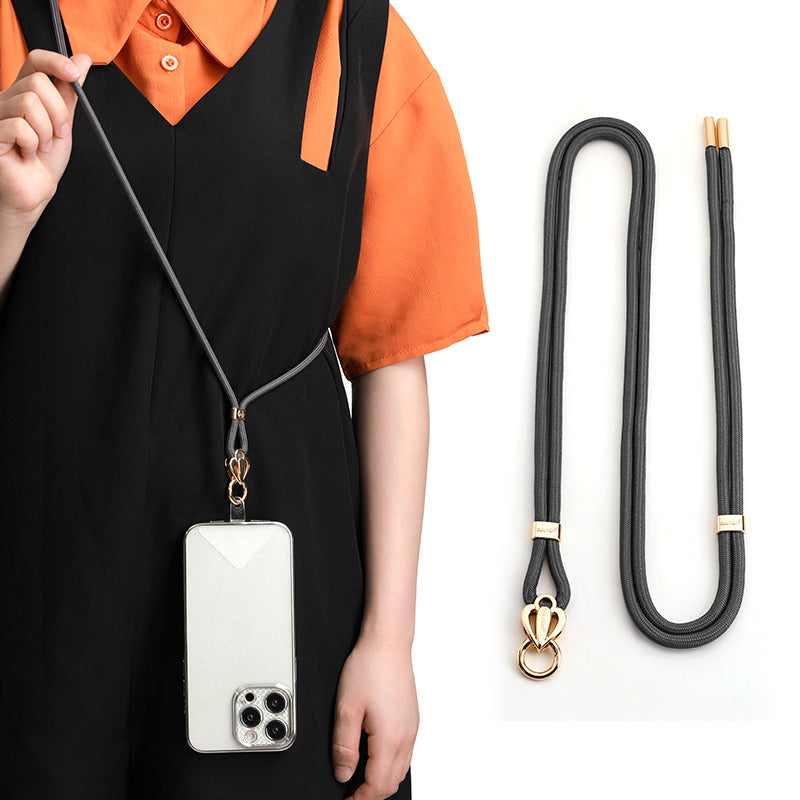 Uniqkart 80cm Universal Cell Phone Lanyard Holder Adjustable Phone Neck Shoulder Strap Rope with Key Chain Holder / Patch, Long Style - 2