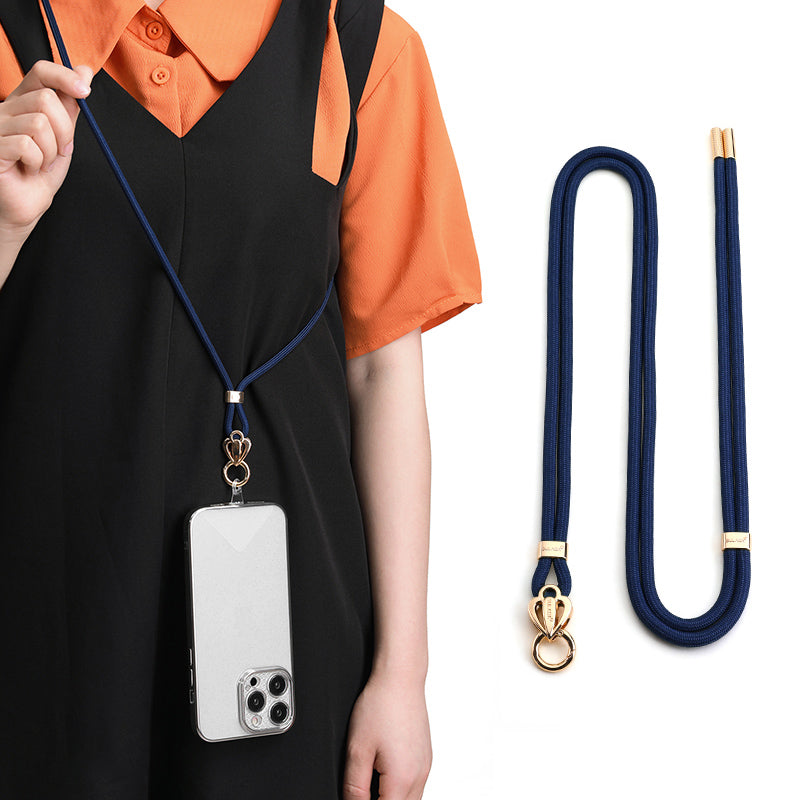 Uniqkart 80cm Universal Cell Phone Lanyard Holder Adjustable Phone Neck Shoulder Strap Rope with Key Chain Holder / Patch, Long Style - 4